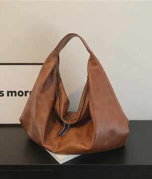 Luxe Grote Zwarte Hobo Schoudertas van Zacht PU Leer - Stijlvolle Dames Shopper en Reistote