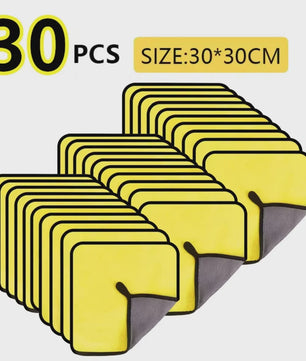 Microfiber Poetsdoeken 30x60cm - Zacht, Sneldrogend & Dubbellaags (1/2/3/6/10 Stuks)