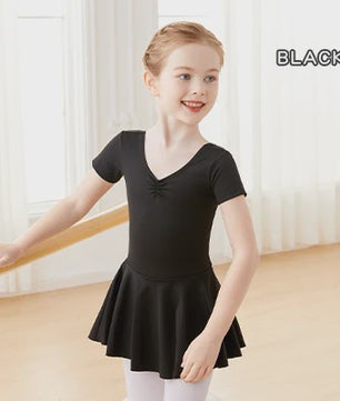 Schattige Ballet Leotard Jurk met Tutu voor Meisjes - Kortmouw Danskleding