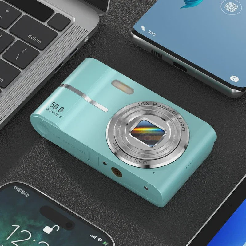 50MP Digitale Camera met 16x Zoom & 4K Video - Ideaal voor Studenten & Outdoor Avonturen