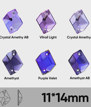 Paarse Strass Steentjes Platte Achterkant - Glas Kristal voor Kleding & Tassen DIY