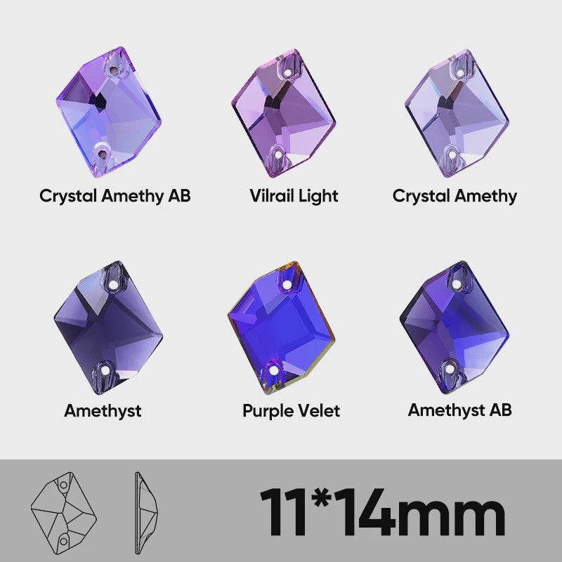 Paarse Strass Steentjes Platte Achterkant - Glas Kristal voor Kleding & Tassen DIY