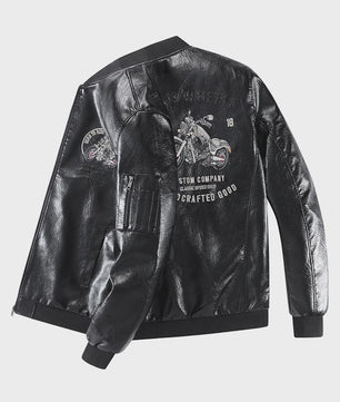 Herfst/Winter Heren Suède Bomberjack met Baseballkraag - Casual & Zakelijk