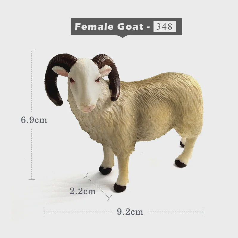 Realistisch Sierfiguur Schaap of Geit - Boerderijdier Model voor Miniatuur Tuin & Huisdecoratie