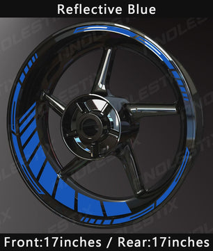 Reflecterende Motor Velgstickers - 17 Inch Velgtape voor Yamaha, Honda, Kawasaki, Suzuki, BMW, KTM