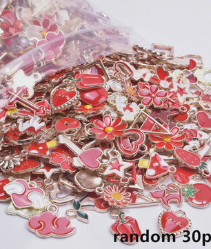 Grote Mix Bedeltjes (30/60/100 stuks) - Enamel & Drip Oil - Voor Sieraden Maken