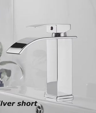 Waterval Wastafelkraan - Dubbele Bediening Warm & Koud - Stijlvolle Badkamer Mixer Kraan