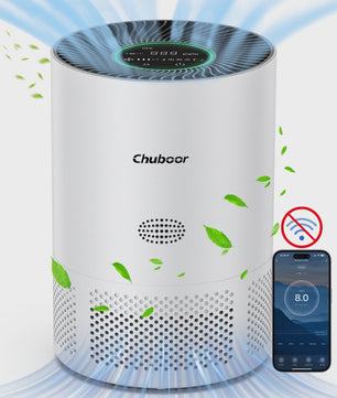 Chuboor Luchtreiniger met H13 HEPA Filter - Verwijder Geuren, Rook, Allergenen - 30m²