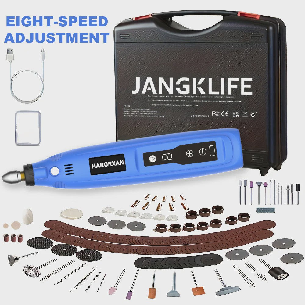 Draadloze Mini Rotary Tool Kit met USB - Graveren, Boren & Polijsten