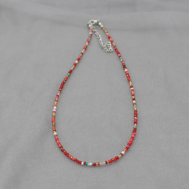 Kleurrijke Kralen Choker Ketting - Handgemaakt Bohemia Stijl