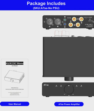 ALSOZONE A5se Desktop HiFi Versterker - 140W x 2 Krachtige Class D Audio Versterker met XLR/TRS & RCA Ingangen