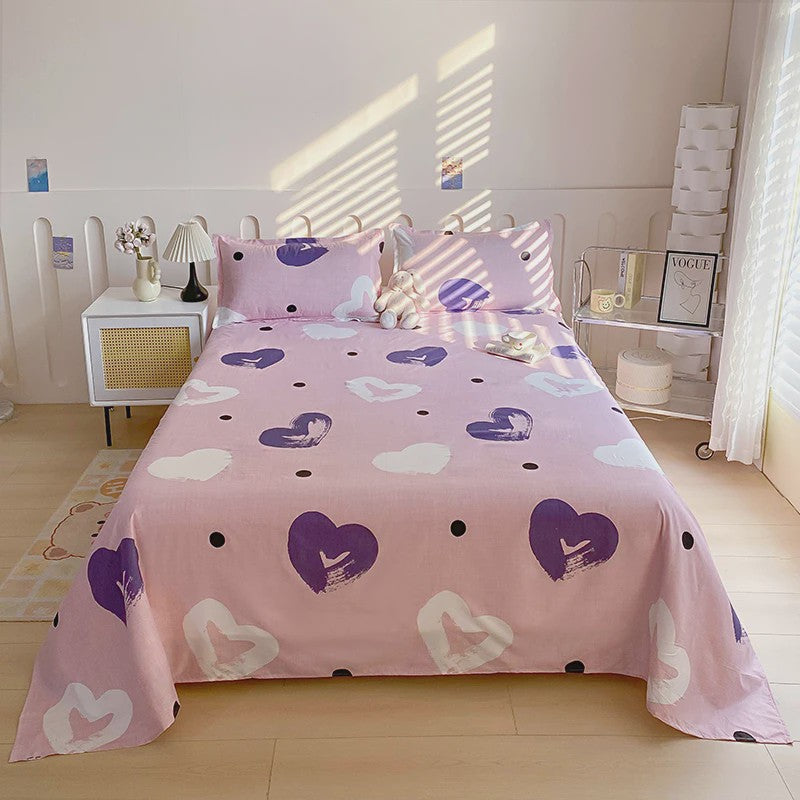 Rood Bloemenprint Top Sheet - Diverse Maten - 150x200 cm