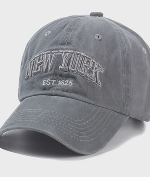 New York Baseball Cap - Washed Katoen Snapback voor Heren & Dames