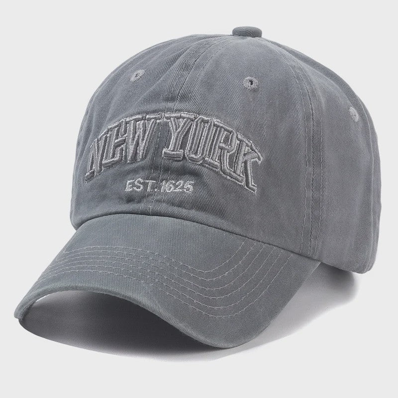 New York Baseball Cap - Washed Katoen Snapback voor Heren & Dames