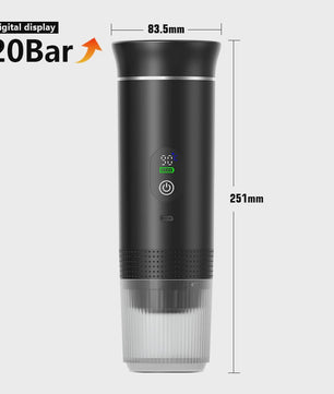 Draagbare Elektrische Espressomachine - 3-in-1 Koffiezetter voor Auto, Thuis & Camping