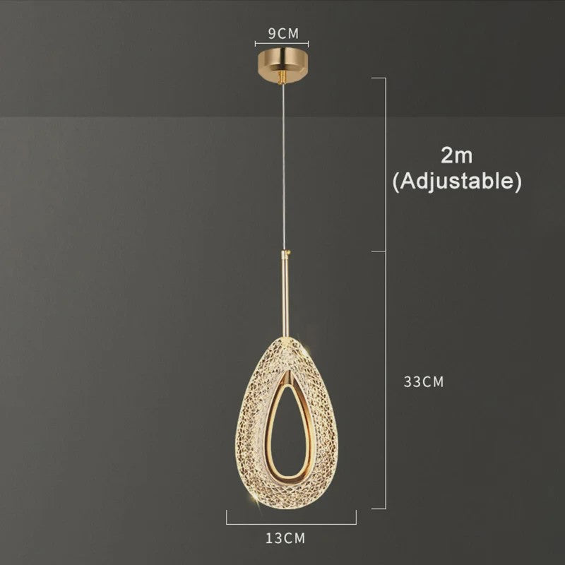 Moderne Kristallen LED Hanglamp - Stijlvolle Verlichting voor Woonkamer & Slaapkamer