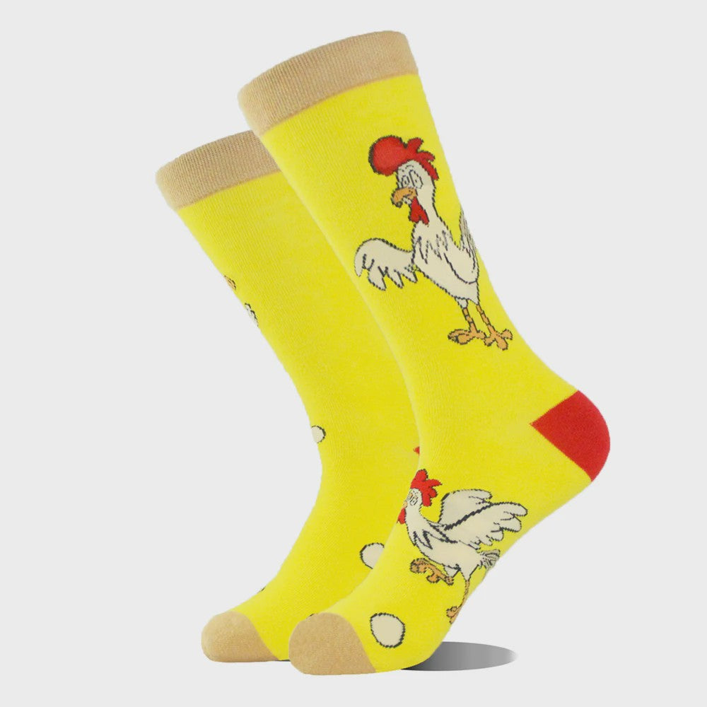 Grappige Heren Sokken met Dierenprint - Katoen, Mid-Length, Asymmetrisch Design