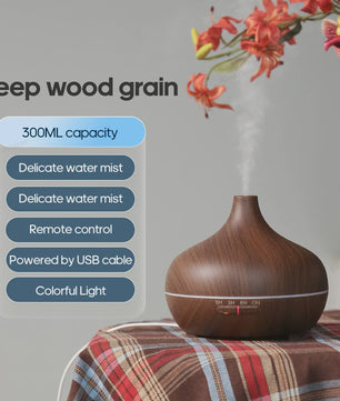 Houten Aroma Diffuser USB Luchtbevochtiger - Vernevelaar & Luchtzuiveraar