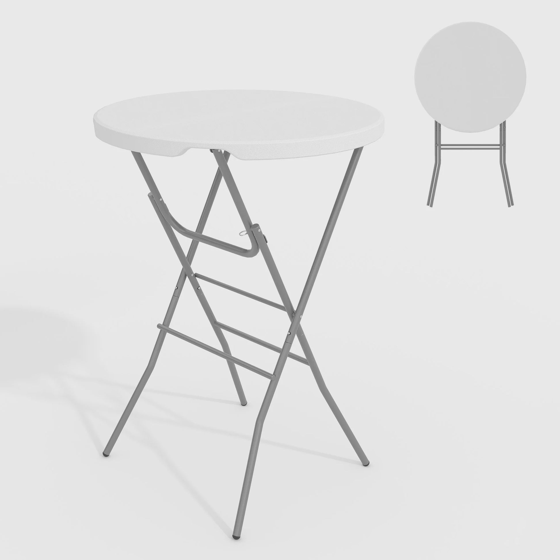 Ronde Staande Klaptafel 80cm - Weerbestendige Bistro Tafel voor Buitenfeesten & Evenementen