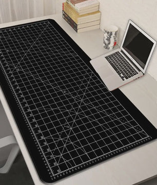 Cutting-Mat-white-on-black Mouse Pad Office Gaming Laptop Deskmat Anime Mousepad Gamer Keyboard Mouse Mat Computer Accessories