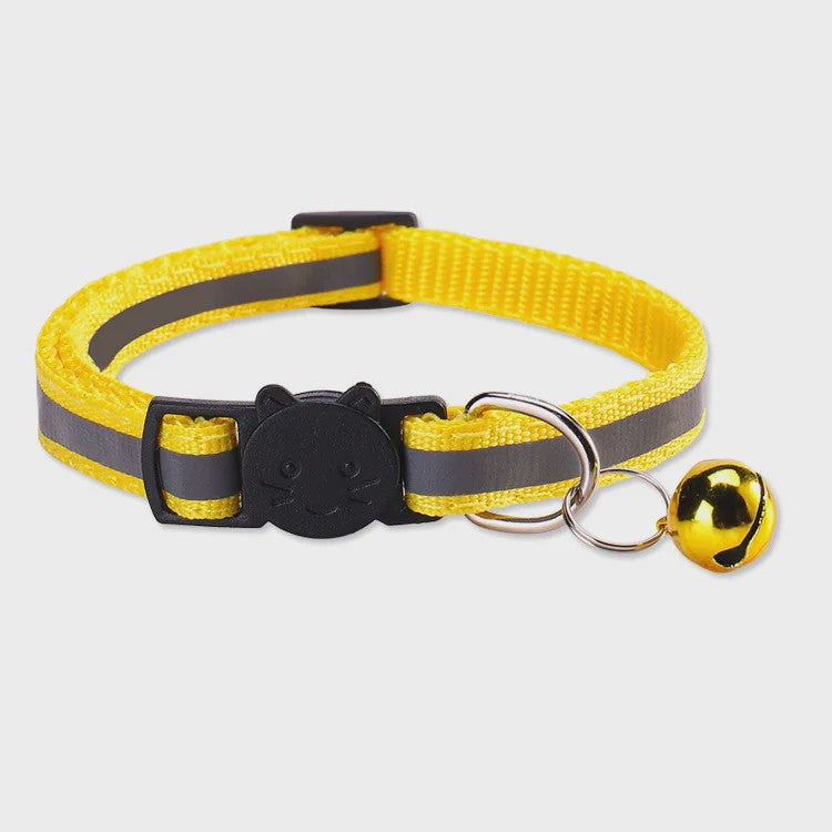 Reflecterende Halsband voor Katten & Kittens met Veiligheidsgesp en Belletje - Verstelbaar & Zacht