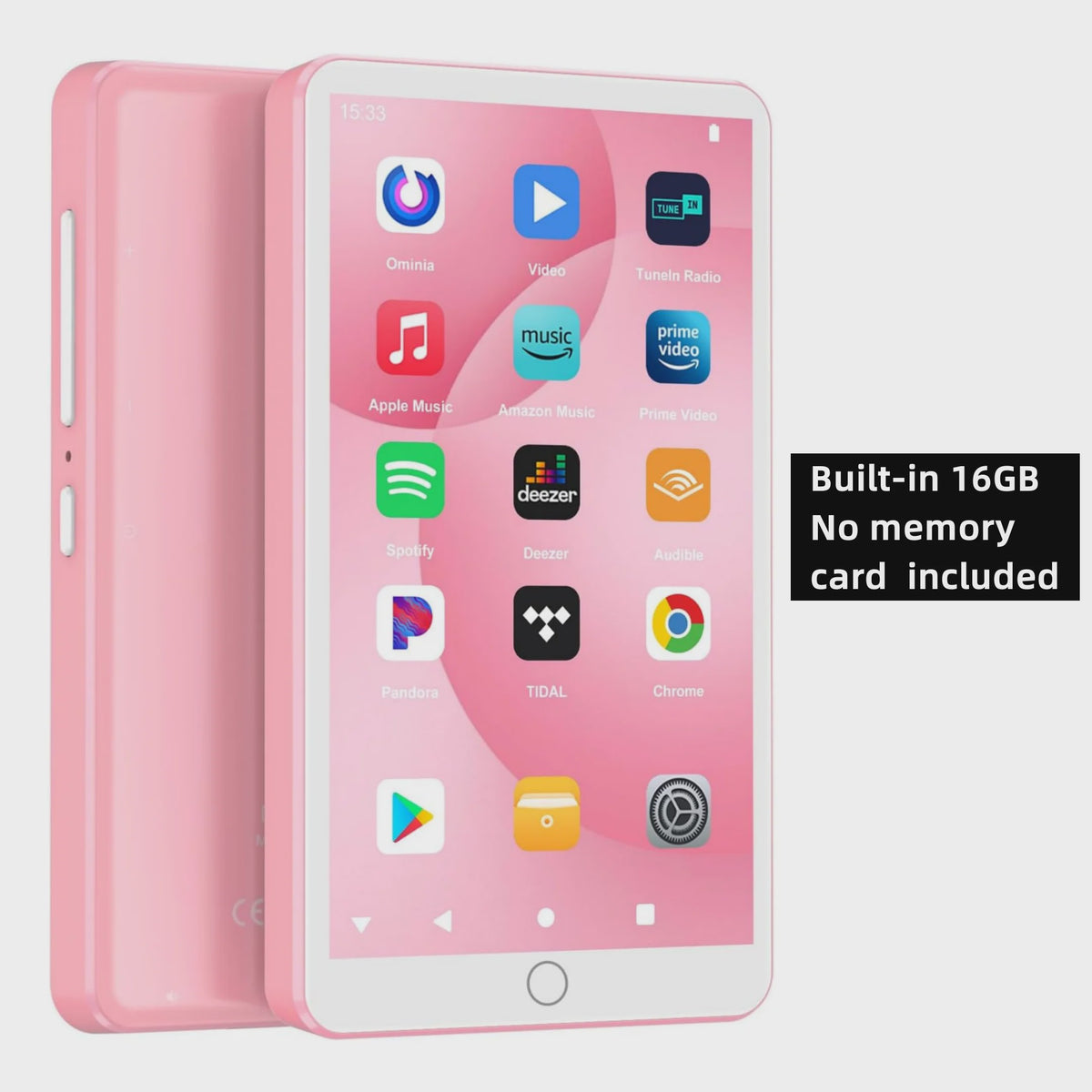 Android 13 MP3 Speler 144GB met WiFi, Bluetooth, Speakers & Spotify
