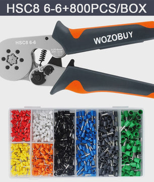Professionele Krimptang Set voor Ferrules (0.25-10mm²) met Diverse Draadklemmen