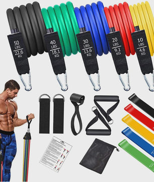 Fitness Bar met Weerstandsbanden: Complete Set voor Thuis & Pilates/Yoga Training