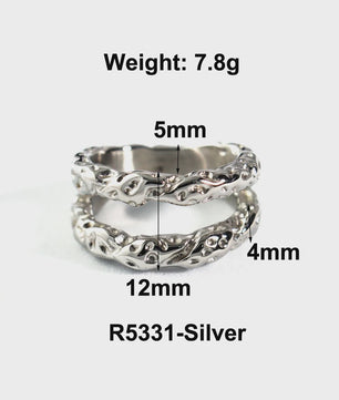 Nieuw Design Geometrische Kralen Ring - Roestvrij Staal Dames Sieraden