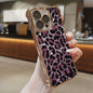 Luxe Leopard Print Telefoonhoesje met Plating & Anti-Val Bescherming voor Samsung