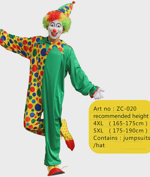Grappig Clown Kostuum Heren - Joker & Magiër Outfit voor Feest & Optreden