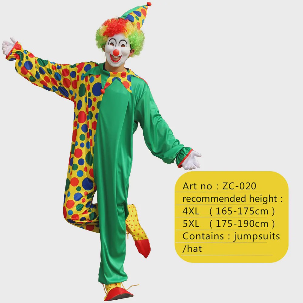 Grappig Clown Kostuum Heren - Joker & Magiër Outfit voor Feest & Optreden