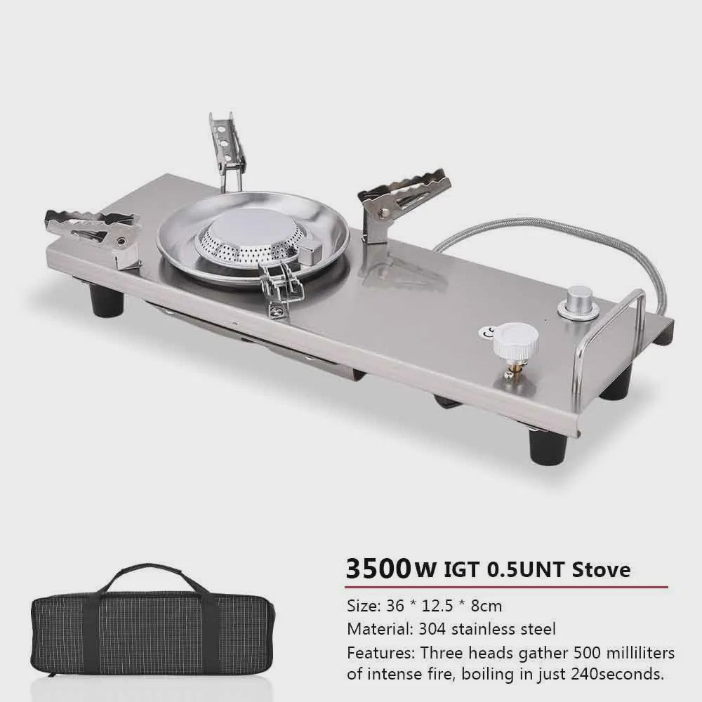 Pandatour Camping IGT Gasfornuis - Krachtige 6500W Draagbare Brander voor Buiten