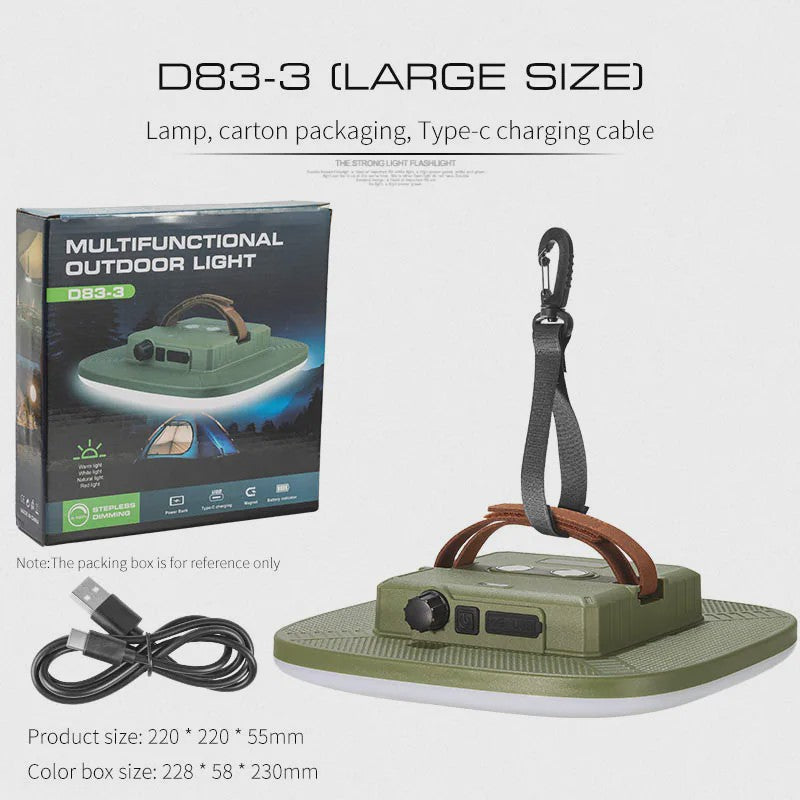 Oplaadbare Camping LED Lamp met Magneet & Haak - Sterk Licht & Draagbaar