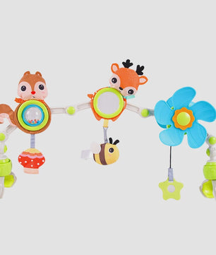 Multifunctionele Baby Activiteitenboog met Muziek & Speelgoed - Kinderwagen, Reiswieg, Autostoel