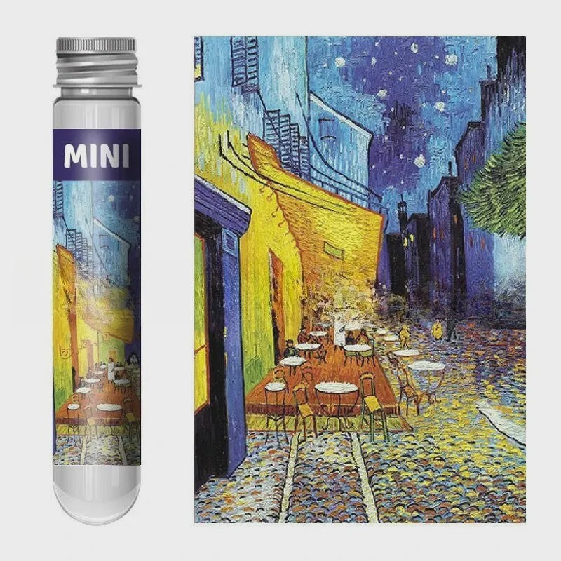 150-delige Puzzel in Proefbuis: Van Gogh's Sterrennacht - Uniek Cadeau