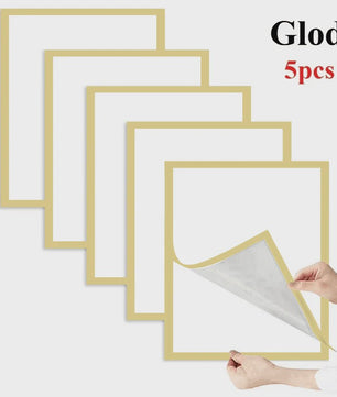 Set van 10 Magnetische Fotolijsten - A4/A6 - Zelfklevend & Herbruikbaar - Goud, Zilver, Zwart