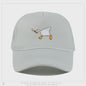 Unieke Geborduurde Baseball Cap met Gans Patroon - Casual Stadsstijl