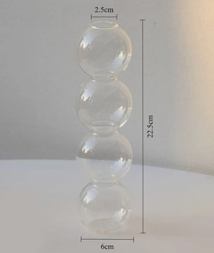 Nordic Kleurrijke Glazen Vaas - Bubble Design voor Hydroponische Planten & Bloemen