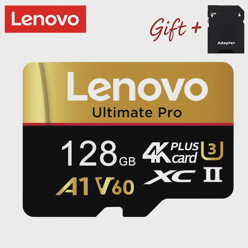 Lenovo Ultimate Pro Micro SDXC Kaart - 512GB, 4K UHD, V60, A1, Hoge Snelheid