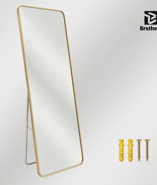 Grote Staande Spiegel 160x48cm - Volledige Lengte Spiegel met Aluminium Frame & HD Glas