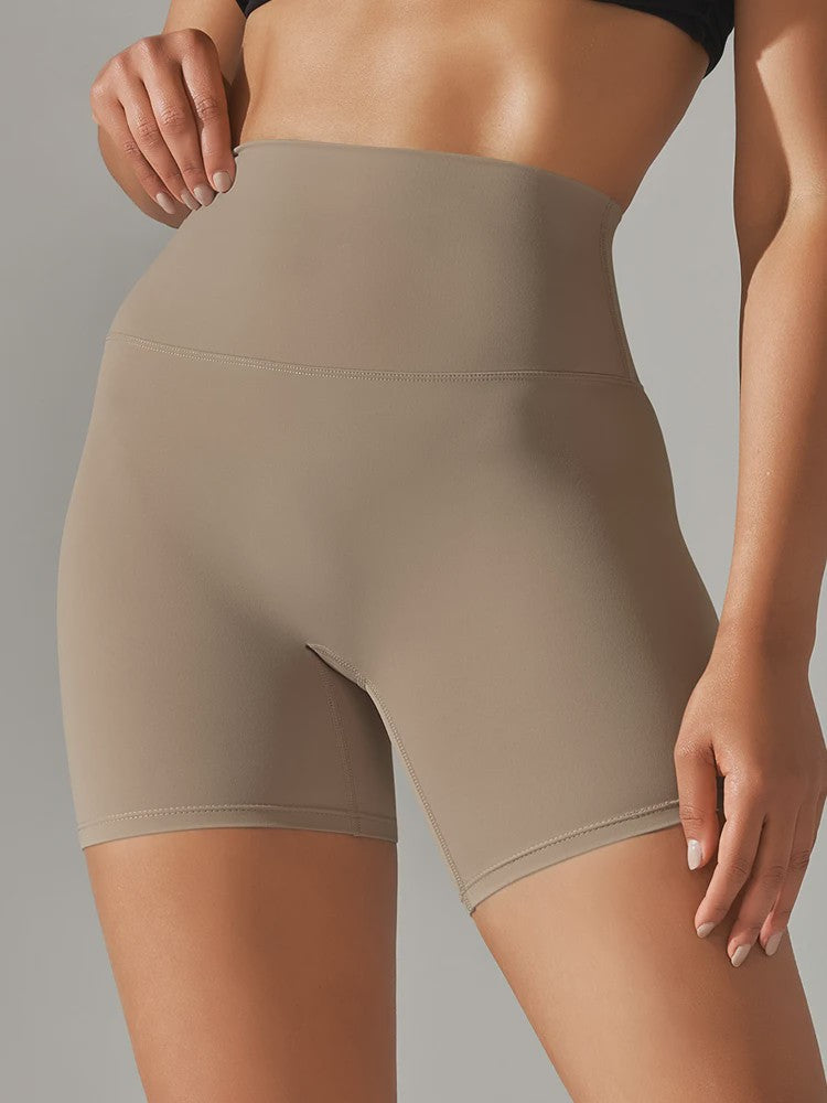 Dames Sportshorts Hoge Taille Squat Proof - Sneldrogend voor Yoga, Fitness & Fietsen