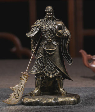 Bronzen Guan Gong Beeld - Feng Shui Resin Beeld voor Huisdecoratie