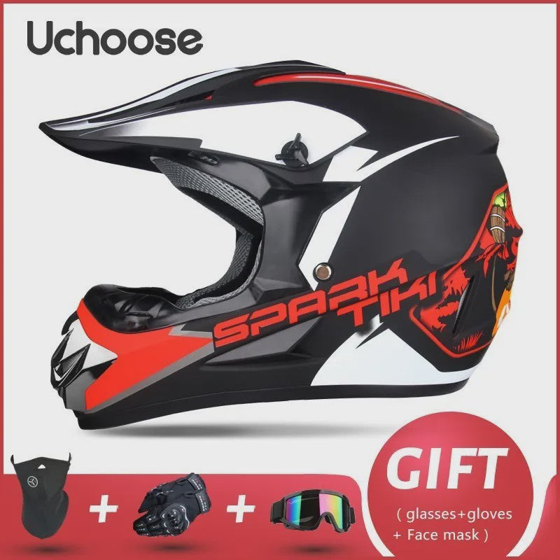 Professionele Off-road Motorhelm voor Volwassenen & Kinderen - Inclusief Gratis Gift Set