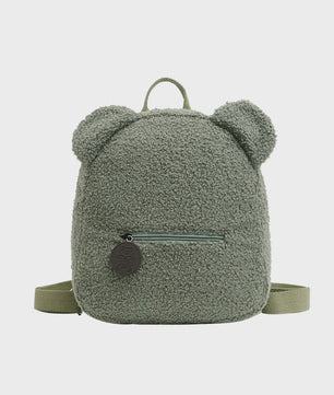 Schattige Kinderrugzak met Berenoren - Zacht Lamswol Fleece