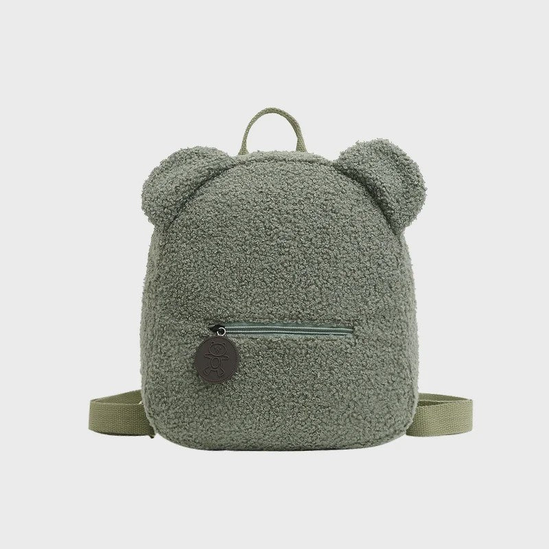 Schattige Kinderrugzak met Berenoren - Zacht Lamswol Fleece
