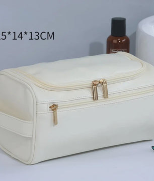 Luxe Leren Toilettas Heren Dames - Hangend & Ruim - Reis Toilettas