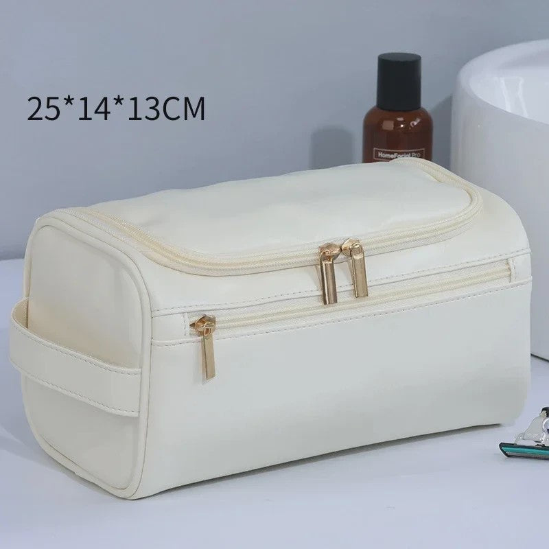 Luxe Leren Toilettas Heren Dames - Hangend & Ruim - Reis Toilettas