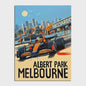 Retro F1 Formule 1 Raceauto Posters - Neon City Canvas Muurkunst