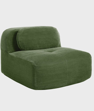 Moderne Corduroy Fauteuil Zonder Armleuningen met Kussen - SediaXL